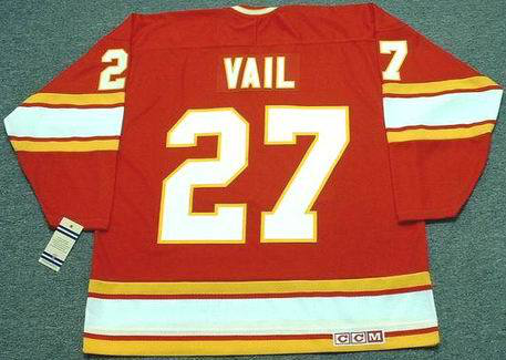 2019 Men Calgary Flames #27 Vail red CCM NHL jerseys->calgary flames->NHL Jersey